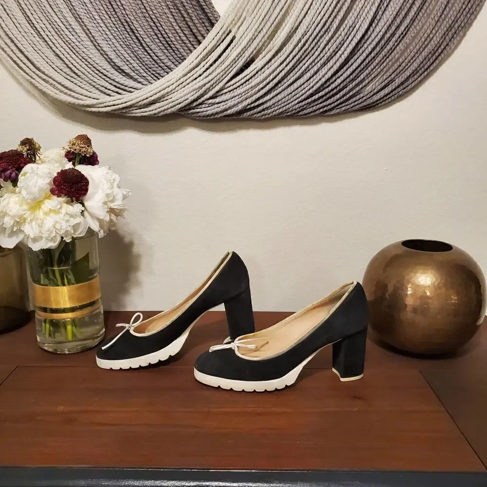 Canto De Ricci Black and White Heels Sz 40
